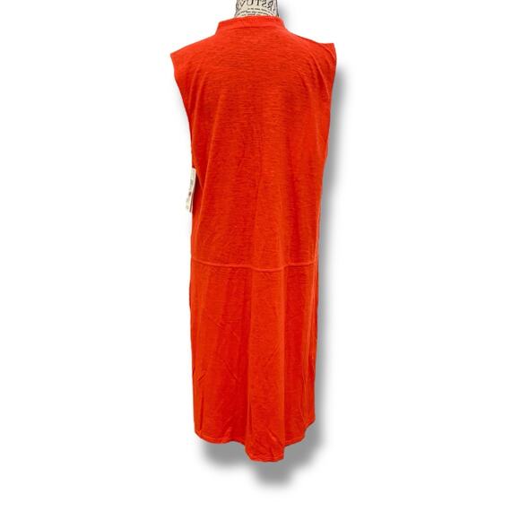 NWT Eileen Fisher Size M Organic Cotton + Hemp Button Shift Dress Designer - Picture 4 of 7